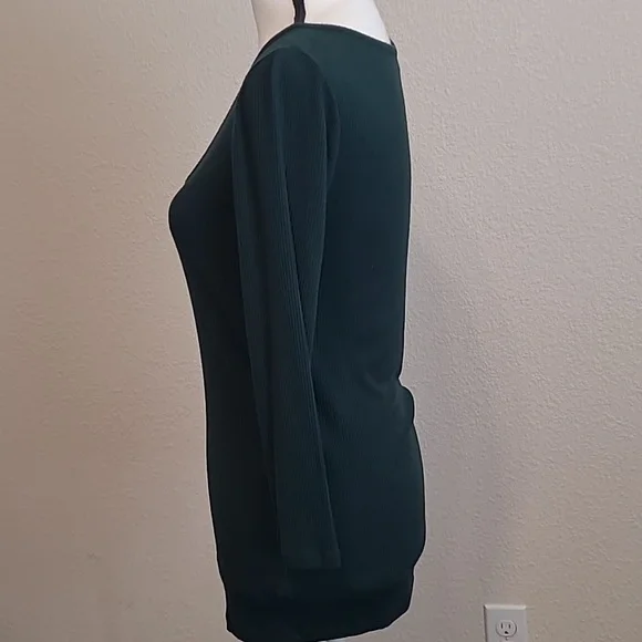 Long Sleeve Green Soft Top Express M - Picture 3 of 5